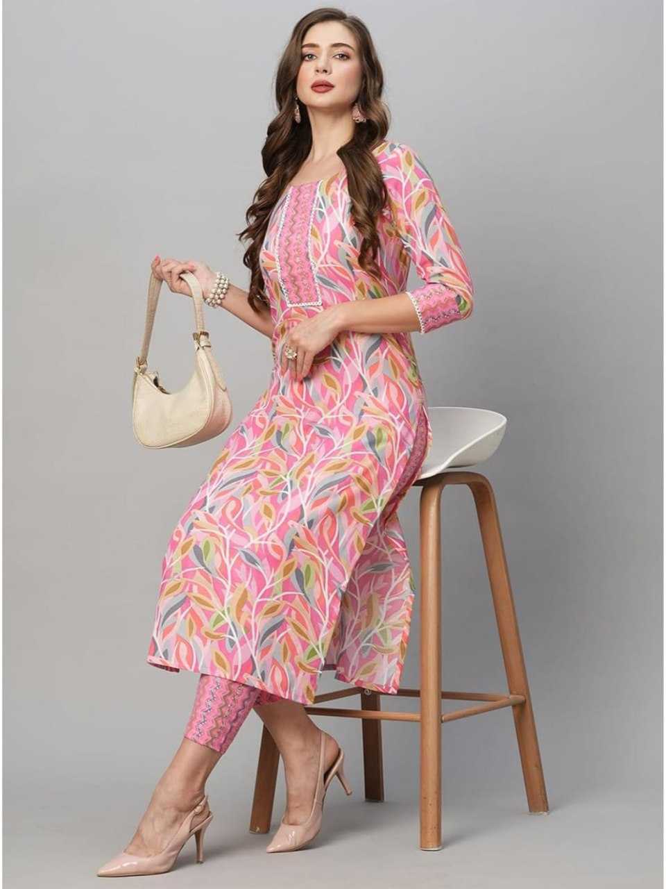 Riwaayat Cotton Kurti Printed With Bottom